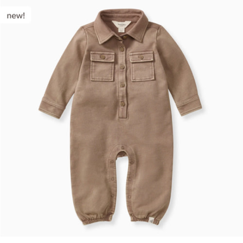 Acid Wash Organic Baby Boy Jumpsuit - Ginger Loaf – Burt's Bees Baby