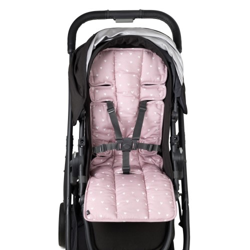 Outlook Cotton Pram Liner Dusty Rose Hearts
