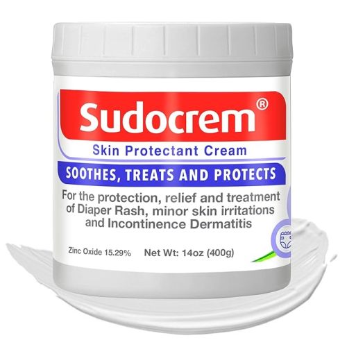 Sudocrem Diaper Rash Cream Soothes, Treats and Protects Baby's Skin, Triple Action Formula Helps Prevent Diaper Rash, 15.29% Zinc Oxide - 14oz (400g)