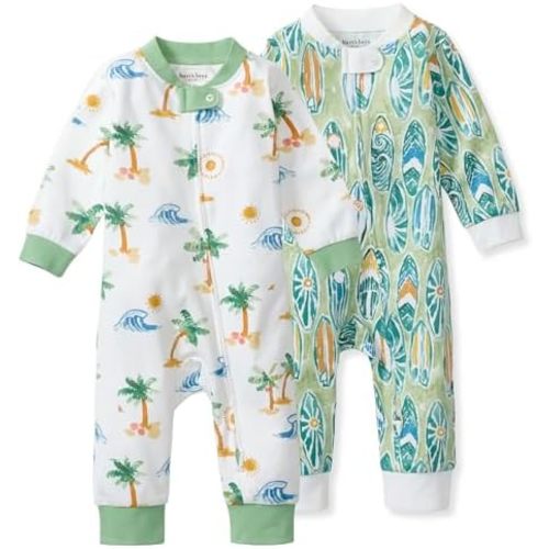 Burt's Bees Baby Unisex Sleep and Play Pajama, Footless One-Piece Zipper PJ, 100% Organic Cotton, Loose Fit Footie Pajamas