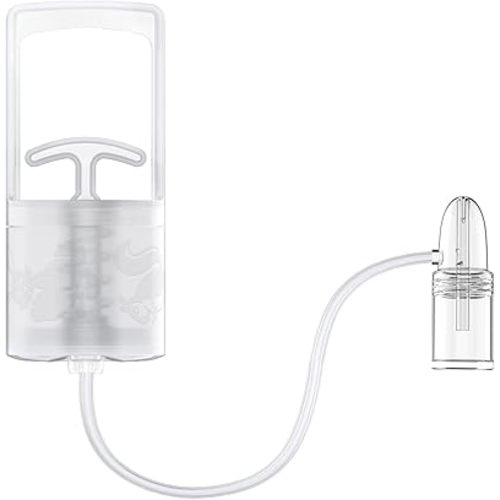 Nasal Aspirator for Baby and Toddler Nose Clearing with Hand Pump and Non-Invasive Tip for Quick, Quiet Suction, Clear Clogged Passages & Boogers, Co-Branded with CHIBOJI (2 Fingers Handle)