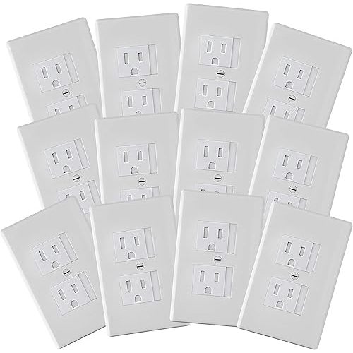 Self-Closing Babyproof Outlet Covers - White
