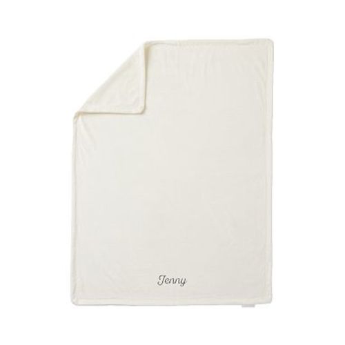 Recycled Chamois Baby Blanket , Stroller Blanket , Ivory
