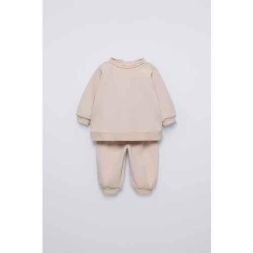 SWEATSHIRT AND JOGGER PANTS MATCHING SET - Light beige | ZARA United States