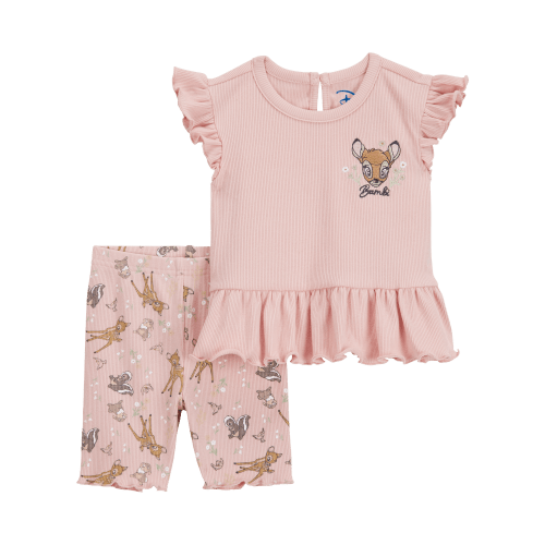 Toddler 2-Piece Bambi Flutter-Sleeve & Bike Short Set - Carter's | Carter's