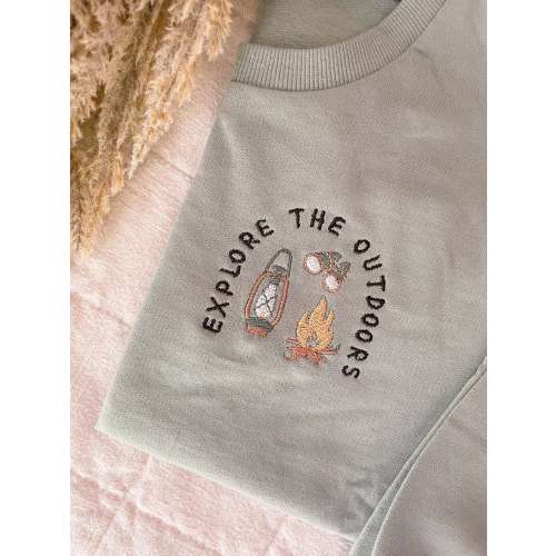 Toddler Sweatshirt Boy, Little Explorer, Kids Camping Sweatshirt, Embroidered Sweatshirt Baby, Adventure Hiking Shirt, Toddler Crewneck