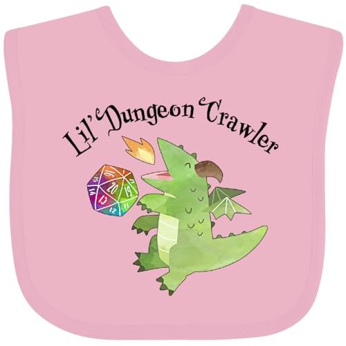 inktastic Lil' Dungeon Crawler- Cute Dragon Baby Bib