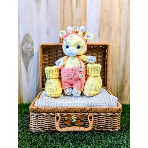 Baby giraffe set, newborn gift, handmade crochet giraffe toy, newborn photo shoot set