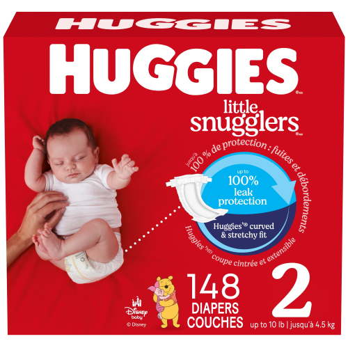 Huggies Little Snugglers Baby Diapers, Size 2 (12-18 lbs), 148 Ct&nbsp; - Walmart.ca