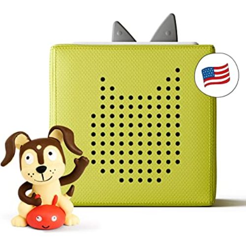 Toniebox Audio Player Starter Set with Playtime Puppy - Listen, Learn, and Play with One Huggable Little Box - Green, 3 Years and up