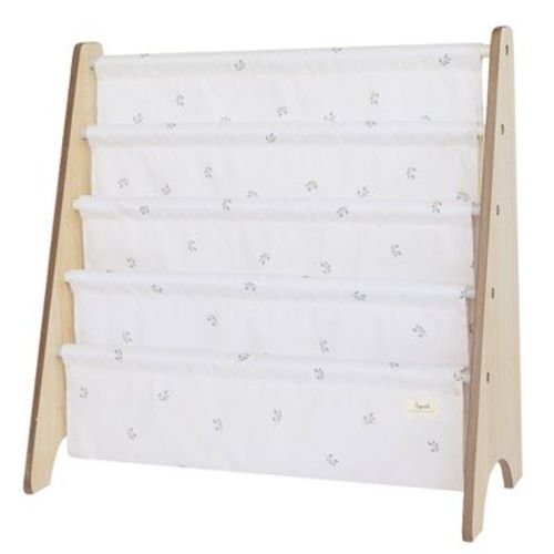 3 Sprouts Recycled Fabric Kids Bookcase, Toddler Bookshelf - Blueberry Taupe