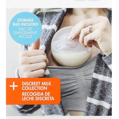 Boon Trove Silicone Manual Breast Pump Set - Hands Free Breast Milk Collector - Includes Polyester Travel Pouch - Breastfeeding Essentials - 2 Count