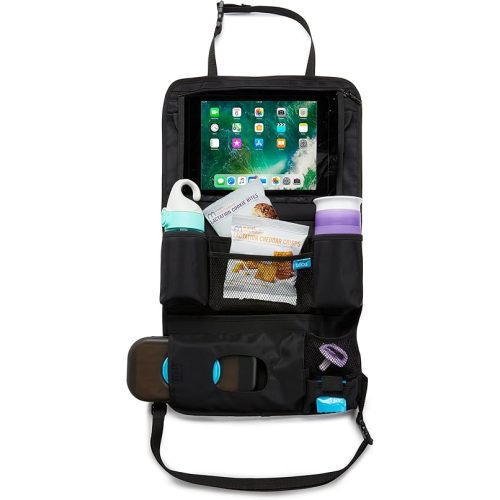 Munchkin® Brica® Car Backseat Organizer™ with Tablet Holder and Wipes Case, Black