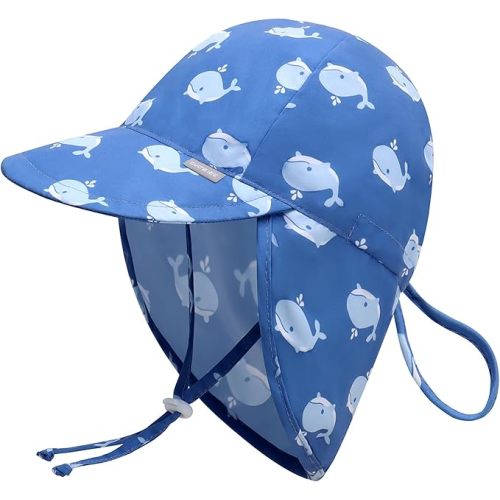 Duoyeree UPF 50+ Baby Sun Hat with Ear and Neck Protection - Toddler Beach Hat for Boys & Girls - Ideal for Summer Fun