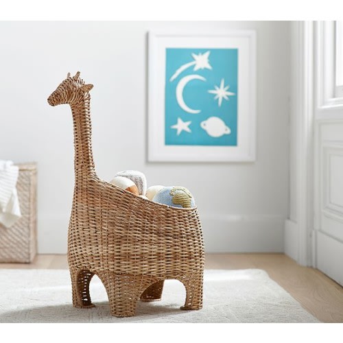 Giraffe Shaped Wicker Basket | Nursery Storage | Pottery Barn Kids