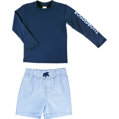 Baby Two-Piece Rashguard Swimsuit, Blue