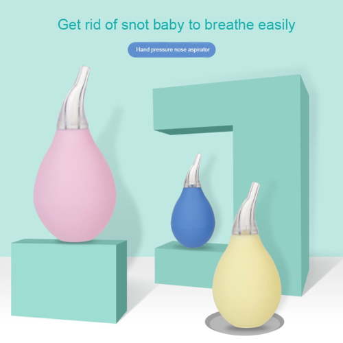 Ludlz Baby Nasal Aspirator-Provides Safe Nose Suction and Gently Clears Infant's Mucus,Waterdrop Shape Manual Soft Baby Nasal Aspirator Suction Pump Nose Cleaning Tool