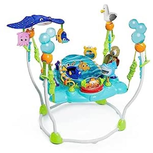 Amazon.com: Bright Starts Disney Baby Finding Nemo Sea of Activities Baby Activity Center Jumper with Interactive Toys, Lights, Songs & Sounds, 6-12 Months (Blue) : Clothing, Shoes & Jewelry