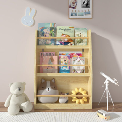 Yellow Isabelle & Max™ 3 Tier Kids Book Shelf,Kids Book Rack, Helps Keep Bedrooms, Playrooms, and Classrooms Organized | Wayfair yellow