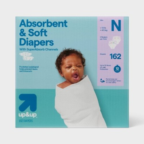 Disposable Diapers - Newborn Size - 162ct - up&up™