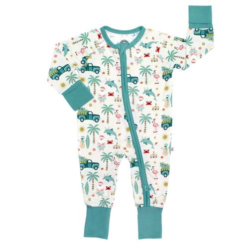 Coastal Christmas Bamboo Convertible Baby Pajama – Emerson and Friends