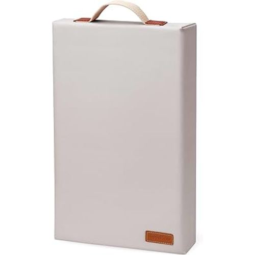 HappyPicnic Waterproof Garden Kneeling Pad - 2" Thick Soft Foam Kneeling Mat for Gardeners with Handle & Removable Cover, Knee Support for Bathing, Grey