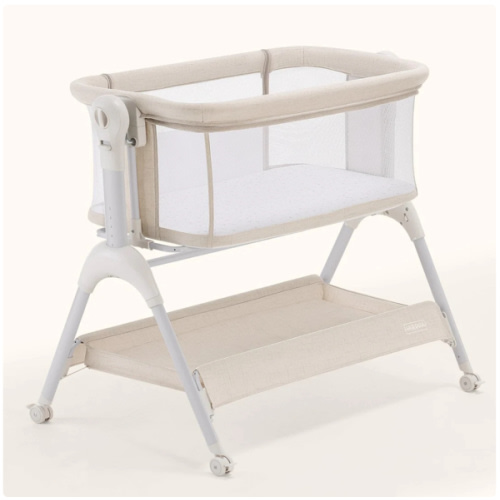 HARPPA Cuddly Sway | 3-in-1 Rocking Baby Bassinet & Bedside Sleeper for Newborns with Mattress for Reflux | Attaches to Bed, Adjustable Heights, Non-Toxic & CPSC Certified | Sturdy Frame, Portable Wheels, Tool-Free Setup, Gentle Rocking | Perfect for Newb