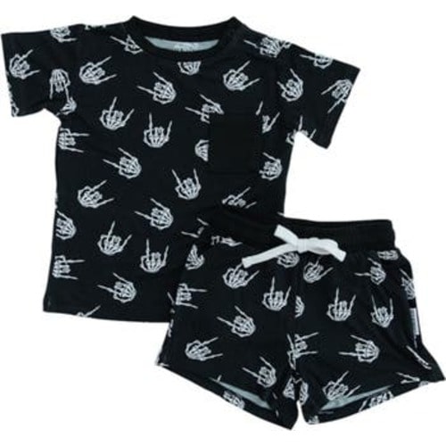 Baby Boy's Rock N' Skull T-Shirt & Shorts Set, 6-12M