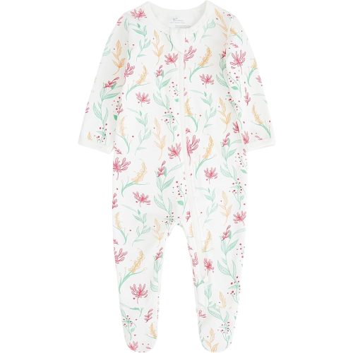 O2 BABY Baby Boys Girls Organic Cotton Zip-Front Sleeper Pajamas, Footed Sleep 'n Play
