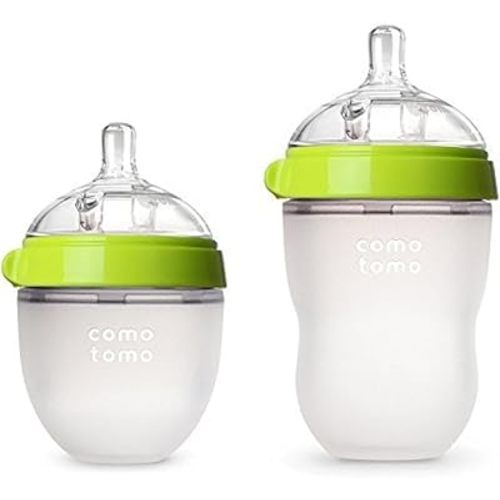 Comotomo Natural Feel Bundle - 2 Items (Green, 5oz + 8oz)