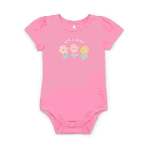 Garanimals Baby Girls Graphic Bodysuit with Puff Cap Sleeves