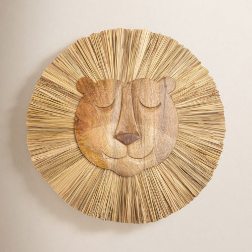 Birch Lane™ Jeanette Handmade Wooden Lion Wall Décor for Baby Nursery or Kid's Room, Crane Baby & Reviews | Wayfair