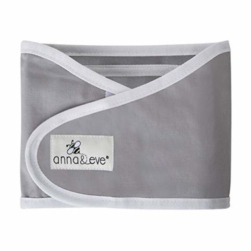 Anna & Eve Swaddle Strap Arms Only Baby Swaddle, Grey, Small