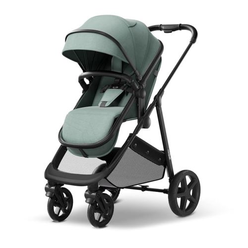 Mompush Wiz Baby Stroller, Convertible Infant Stroller for Newborn and Toddler with Reversible Seat and Large UPF 50+ Canopy