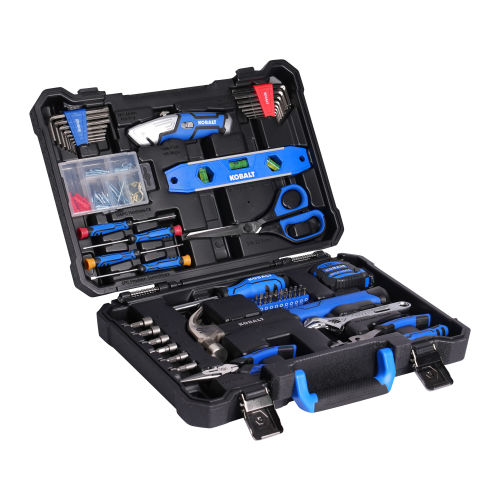 Kobalt 158 -Piece Blue Household Tool Set with Folding Case