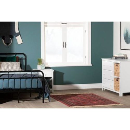 Cotton Candy 3 Drawer Kids' Dresser with Baskets Pure White - South Shore: Bedroom Dresser, Toddler Nursery Furniture