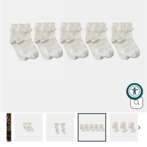 Pure Organic Lace Socks - 1 Pair 98% Cotton – Q for Quinn & Basics by Quinn
