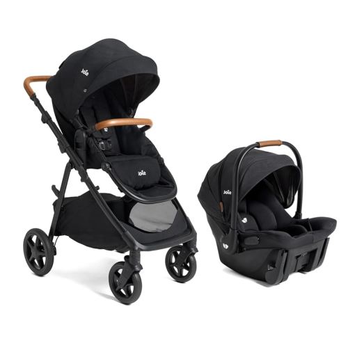 Ginger and Mint Latch Travel System – 4-in-1 Travel System with Base-Free Infant Car Seat & Stroller, Built-in Latch for Easy Install and an Included All-Terrain Stroller (Shale Dark)