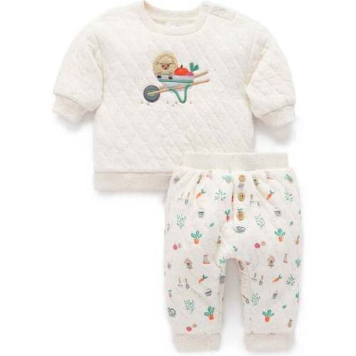 Quilted Track Set Veggie Patch Print - Purebaby | Maisonette