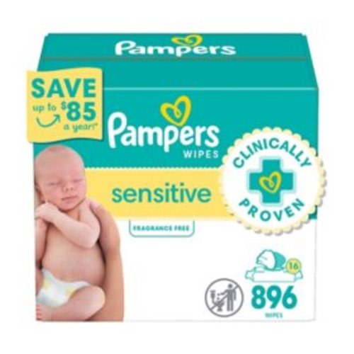 Pampers Sensitive Baby Wipes, Fragrance Free, 16 pks., 896 wipes - Sam's Club