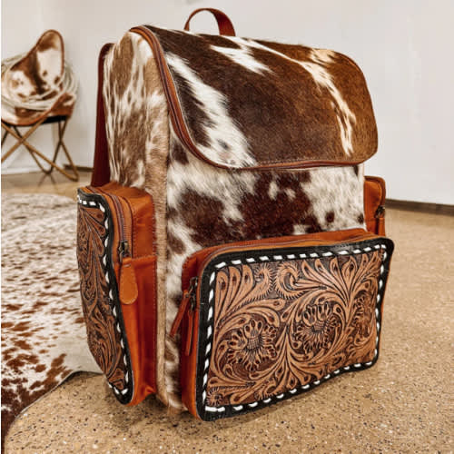 Evangeline Cowhide Backpack