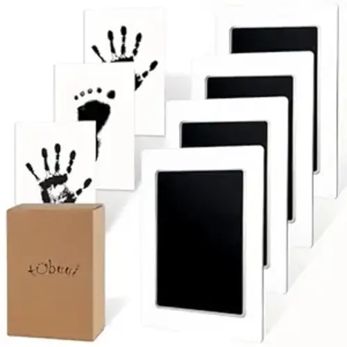 4-Pack Baby Footprint Kits,Inkless Hand and Footprint Kit,Clean Touch Baby Handprints and Footprints Kits,No Mess Ink Pad for Baby Hand and Footprints,Baby Shower Gifts for New Moms