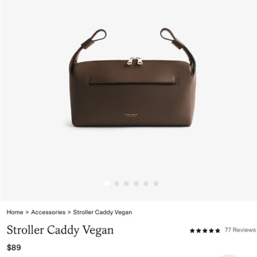 Mina Baie- Stroller Caddy Vegan- Coco