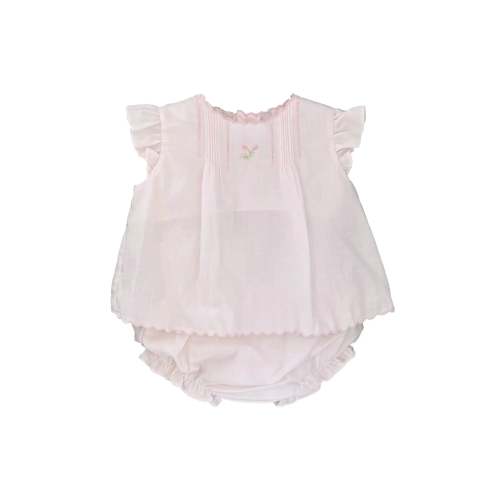 Flower Embroidered Heirloom Diaper Set 6 months