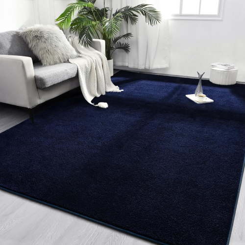 Noahas Soft Low Pile Rug Modern Area Rugs for Bedroom Living Room,Suitable for Boys Girls Teenagers and Adults with Super Soft Touch , Navy Blue , 7' x 10'