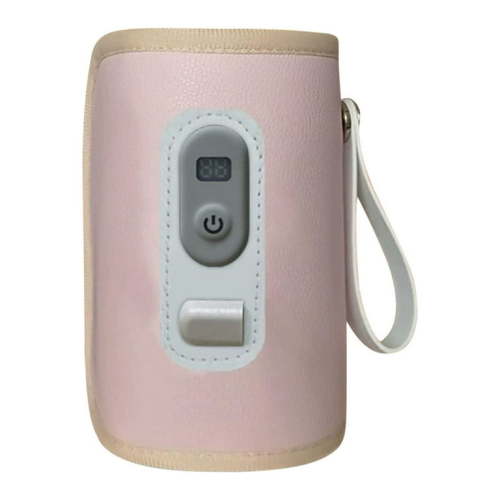 Portable Bottle Warmer for Travel, 3.15*5.5 Inch Portable Baby Bottle Insulation Cover with LCD Display, Adjustable Bottle Warmer with Temperature Control, Baby Milk Heat Keeper for Car Travel