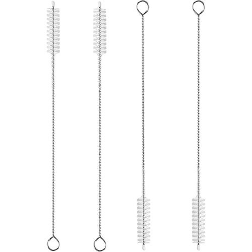 4 Pcs Straw Cleaner Brush, 10mm Wide Reusable Extra Long Straw Cleaner for 40, 30, 20 oz Stanley Mug, Stainless, Bottle