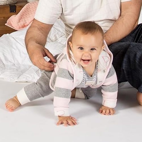 Burt's Bees Baby Baby Girls Romper - 100% Organic Cotton, One-Piece Shortall Girl Outfit for Sizes Newborn to 24 Months