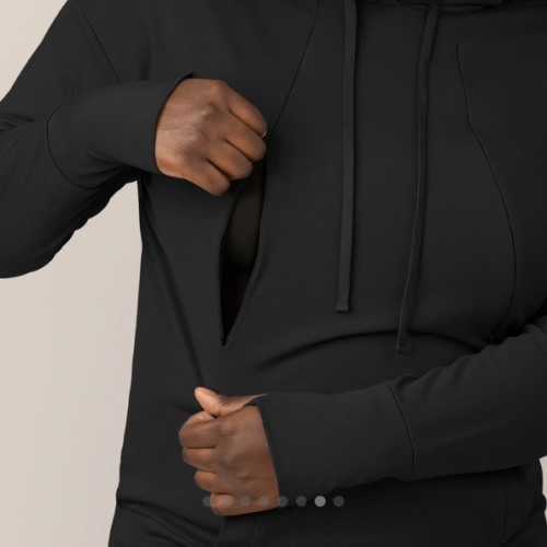 Bamboo Maternity & Nursing Hoodie | Black