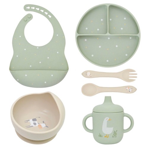 Little Rawr My First Feeding Set - Farm 6 Piece